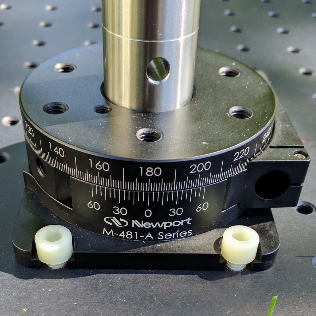 Rotation stage set to 180 degrees