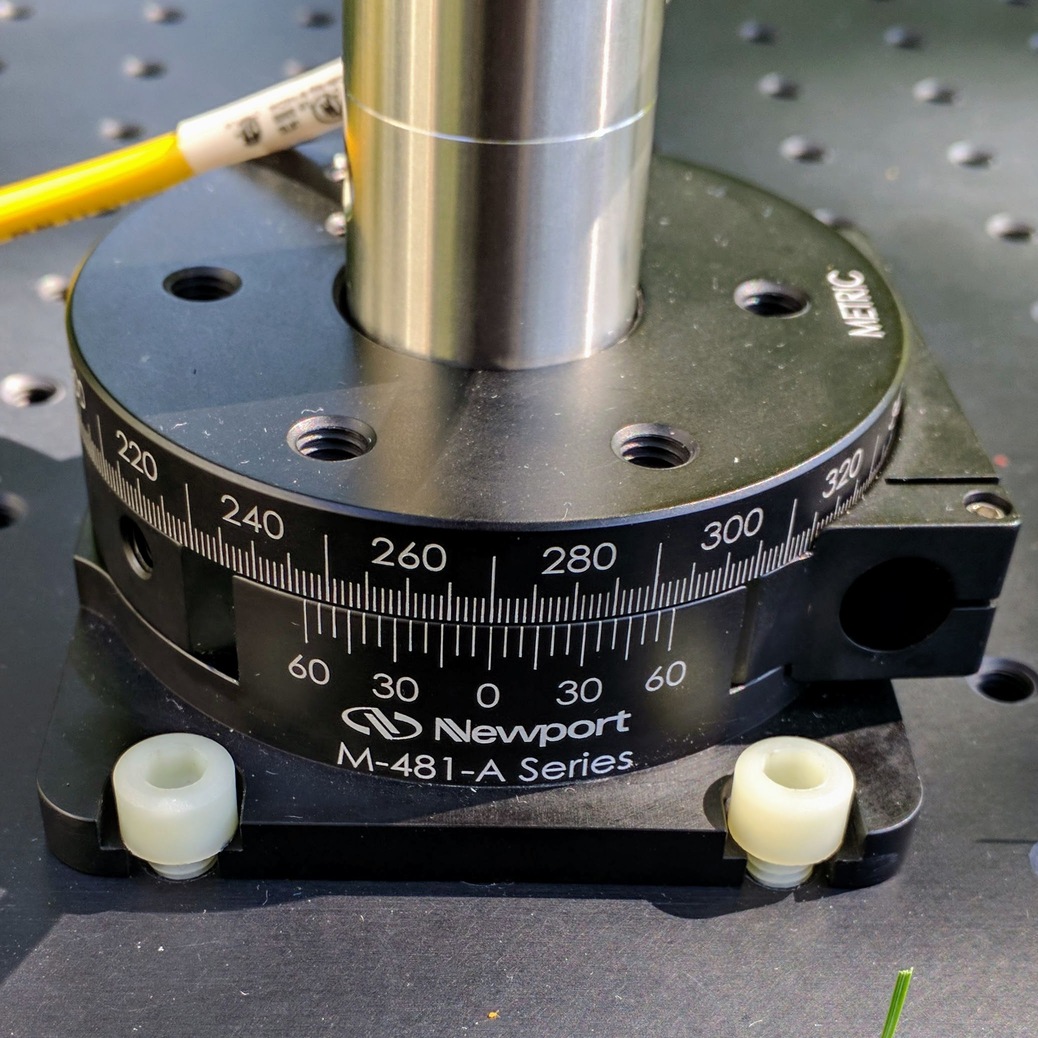 Rotation stage set to 270 degrees
